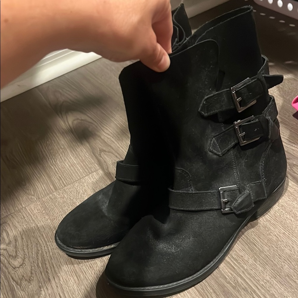 Steve Madden Black Combat Boots